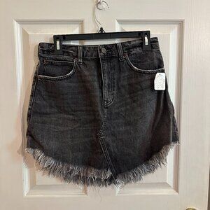 Free People Asymmetrical Gray Mini Skirt